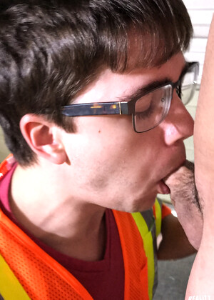 Two workers engage in a gay session where Axel sucks Will&#39;s dick