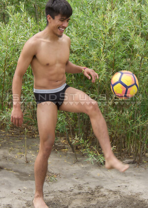 Uncut Guillermo: Cute Happy Soccer Jock Twink, Pees x2, Jogs & Works Nude, Shoots Fountains of Mexican Milk!