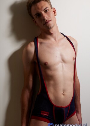 Blond twink posing