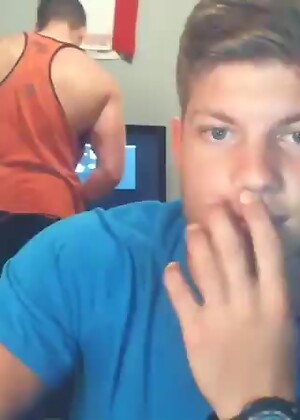 Blonde Haired Blue Eyed All-American Boy Cums