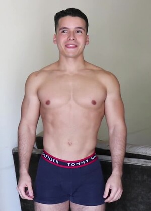 Handsome HUNK Damian Romano Jerks His Giant COCK