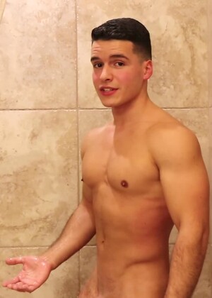 Handsome HUNK Damian Romano Jerks His Giant COCK