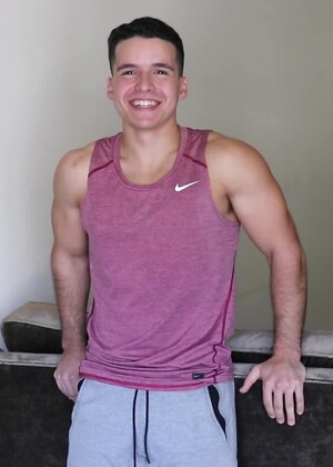 Handsome HUNK Damian Romano Jerks His Giant COCK