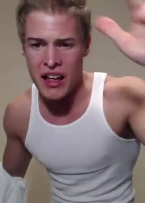 Prestin Presley Jerks Off Against His Kitchen Wall