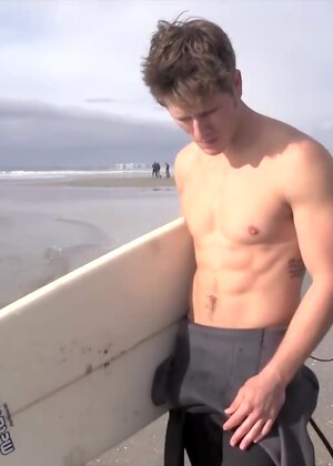 NEW Blonde Beach Boy Brandon Parker Cums