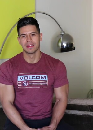 Buff Bodybuilder Mario Cortez Jerks His Uncut COCK