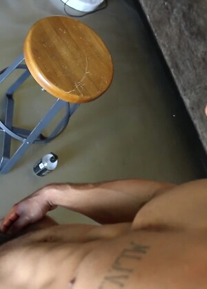 Buff Bodybuilder Mario Cortez Jerks His Uncut COCK