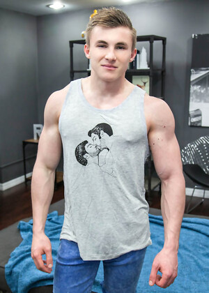 Hot Jock Jake Davis touches his rigid cock