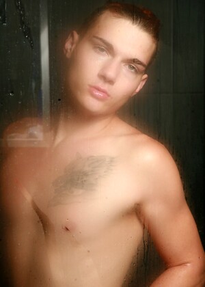 Zack taking shower to cool off