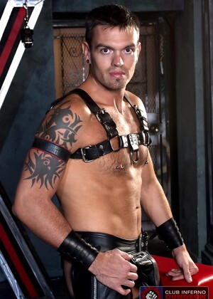 Lance Navarro in leather gear