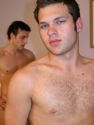 Horny guys Samuel and Kevin fuck each other before kissing naked