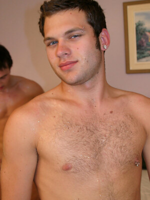 Horny guys Samuel and Kevin fuck each other before kissing naked