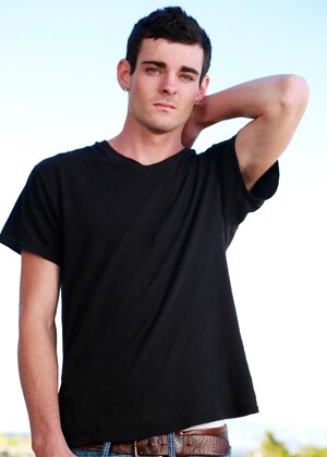 Marco Russo showing off his big cock outdoors