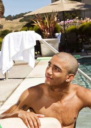 Three sexy boys - Joey Hard, Jake Farren & Hollis Emery in poolside threesome