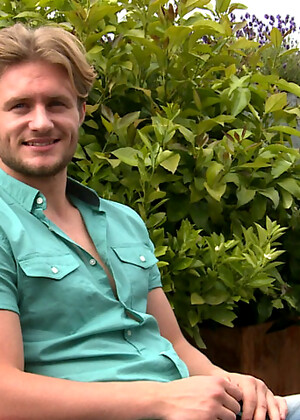 Handsome Straight Lad Aaron Strips on the Roof and gets Covered in Cum!