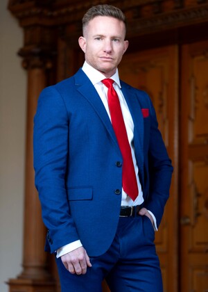 Stained Red Tie