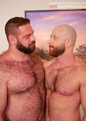 Dads Collab: Super hot and hairy hunks Brody Meyer and Teddy Hunter get together at the collab convention and fuck each other crazy