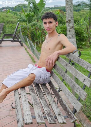 Columbian skinny twink Arty Alan shows his big uncut dick by BoyFun