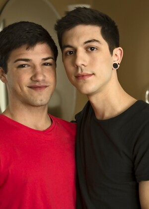 Skinny boys Scott Emerald and Jake Jonas strip and fuck by Next Door Twink