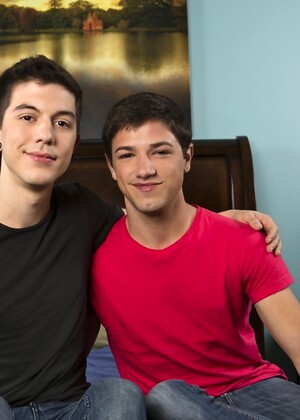 Skinny boys Scott Emerald and Jake Jonas strip and fuck by Next Door Twink
